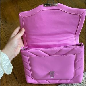 Bright Pink Clutch w/ Shoulder Length Strap